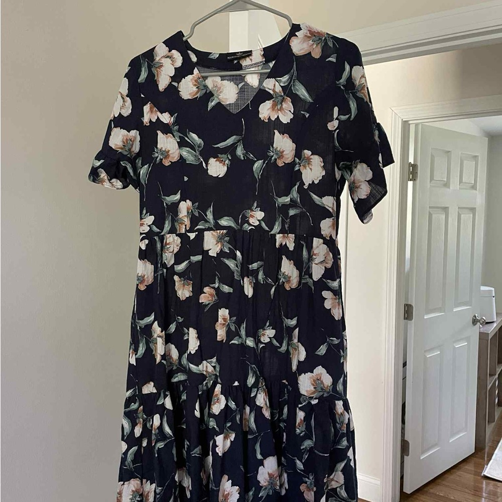 Breastfeeding Floral navy blue Dress